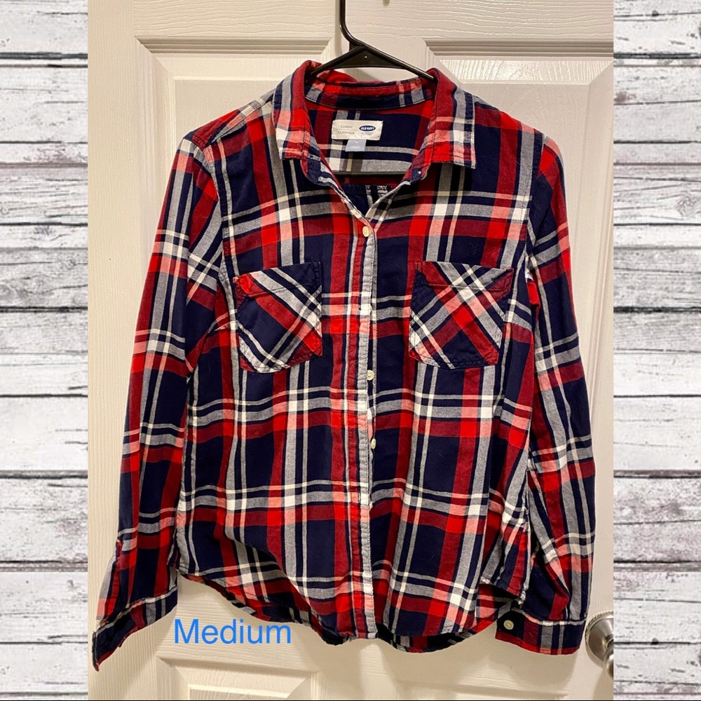 Red, White, and Blue Plaid Flannel